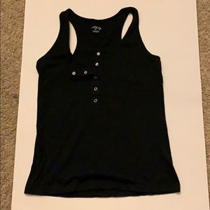 Black tank with silver buttons